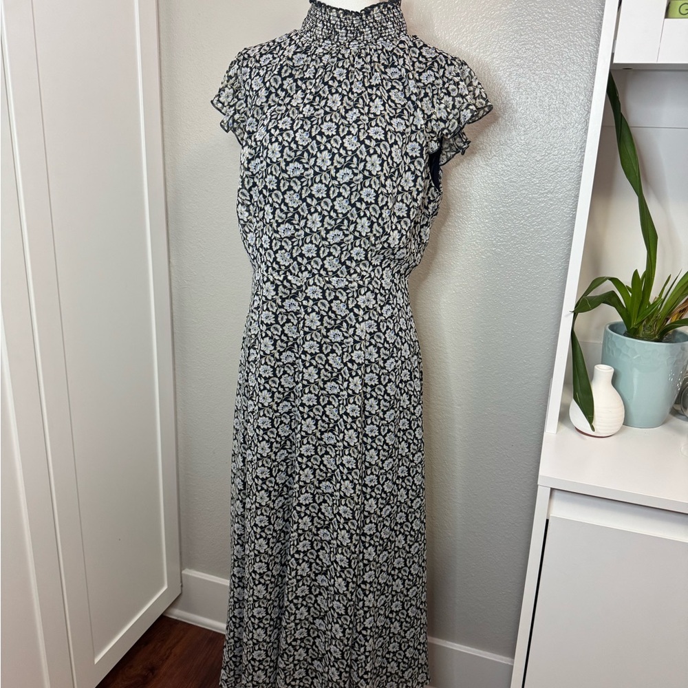 Tommy Hilfiger Black and White Floral Maxi Dress